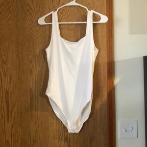 white square neck bodysuit